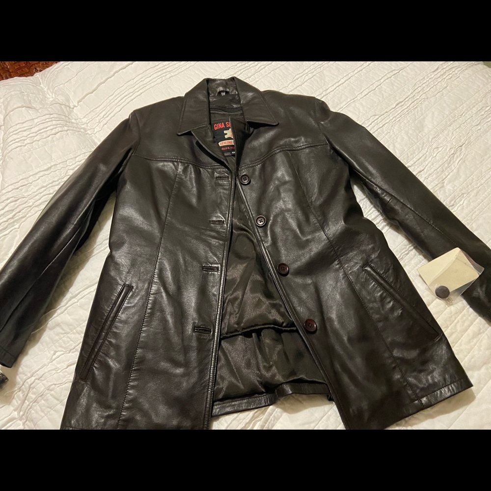 Womens leather jacket with liner